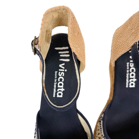 Viscata Barcelona Satuna Limited Edition Canvas Espadrille Wedges Size 9 / 40 - Picture 11 of 16